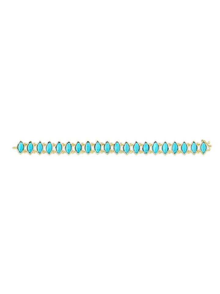 Irene Neuwirth Turquoise Beaded Bracelet - Yellow Gold