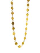 Gurhan Gold Flake Circle And Link Necklace - 18