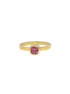 Annette Ferdinandsen Small Pink Tourmaline Stacking Ring - Yellow Gold