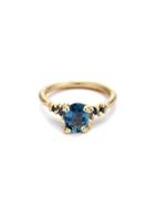 Ruth Tomlinson Single Blue Sapphire Encrusted Ring