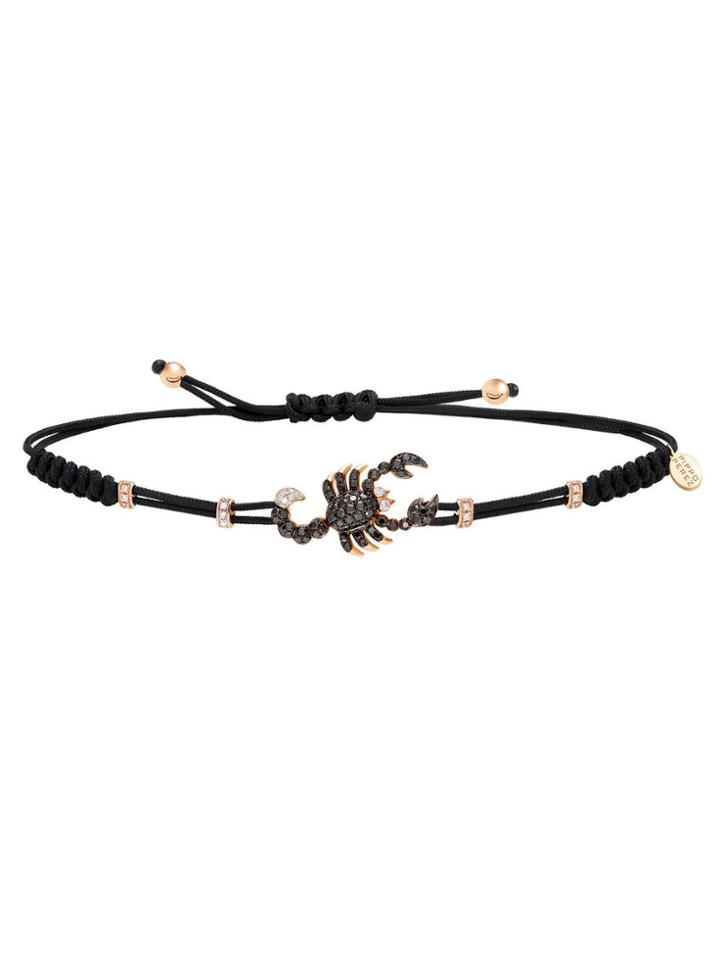 Pippo Perez Scorpion Bracelet With Black Diamonds - Rose Gold