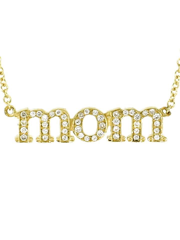 Jennifer Meyer Diamond Mom Statement Necklace - Yellow Gold