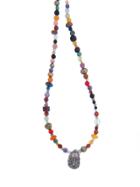 Catherine Michiels Soul Woman With Precious Stones Beaded Necklace