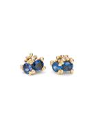 Ruth Tomlinson Blue Sapphire And Gold Granule Studs