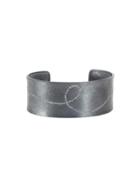 Todd Reed Oxidized Cuff With White Brilliant Swirl
