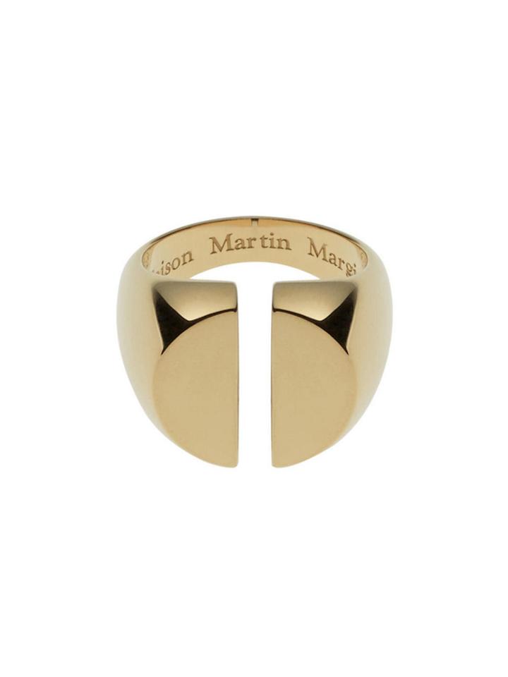 Maison Margiela Large Yellow Gold Chevali?re Split Ring - 14x12mm Table