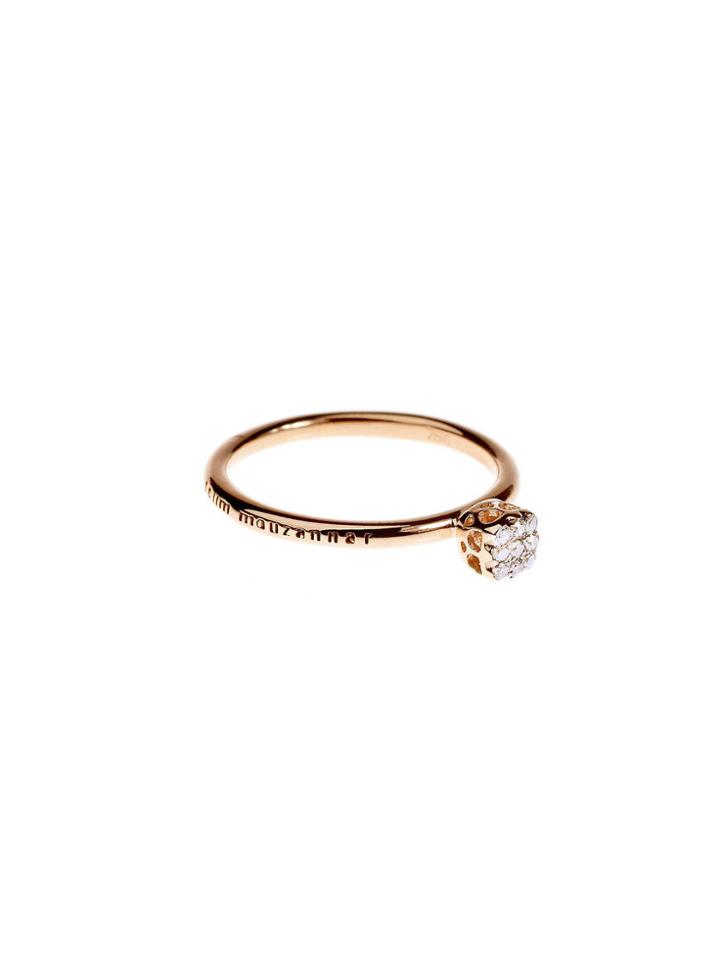 Ylang 23 Small Diamond Stacking Ring - Rose Gold