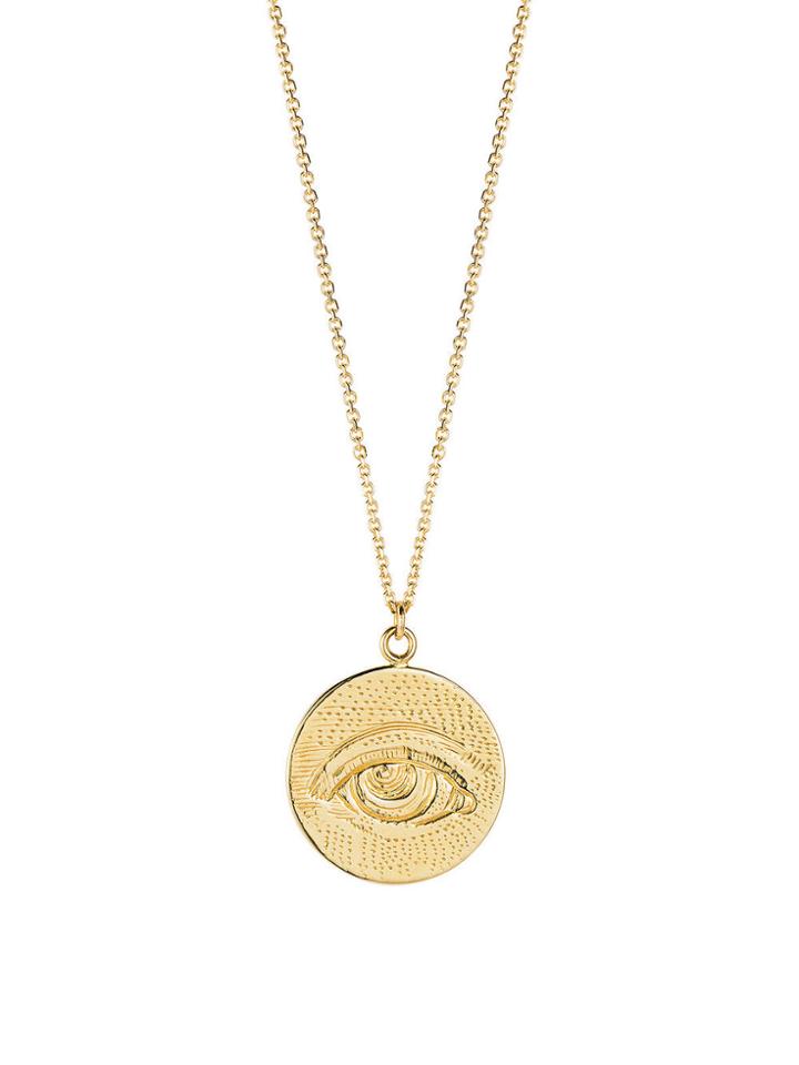 Ylang 23 Gold All Seeing Eye Coin Necklace