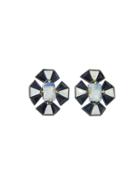 Nak Armstrong Rainbow Moonstone And Black Spinel Mosaic Earrings