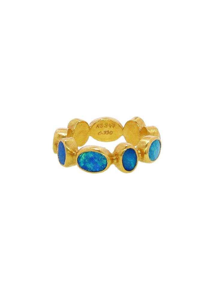 Gurhan Oval Opal Band - 24 Karat Yellow Gold