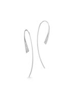 Jade Trau Fluted Earrings - White Gold