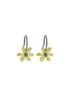 Himatsingka Flat Gold Flower Earrings