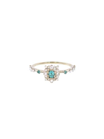 Kataoka Paraiba And Scattered Diamond Ring