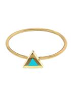 Jennifer Meyer Turquoise Inlay Triangle Ring