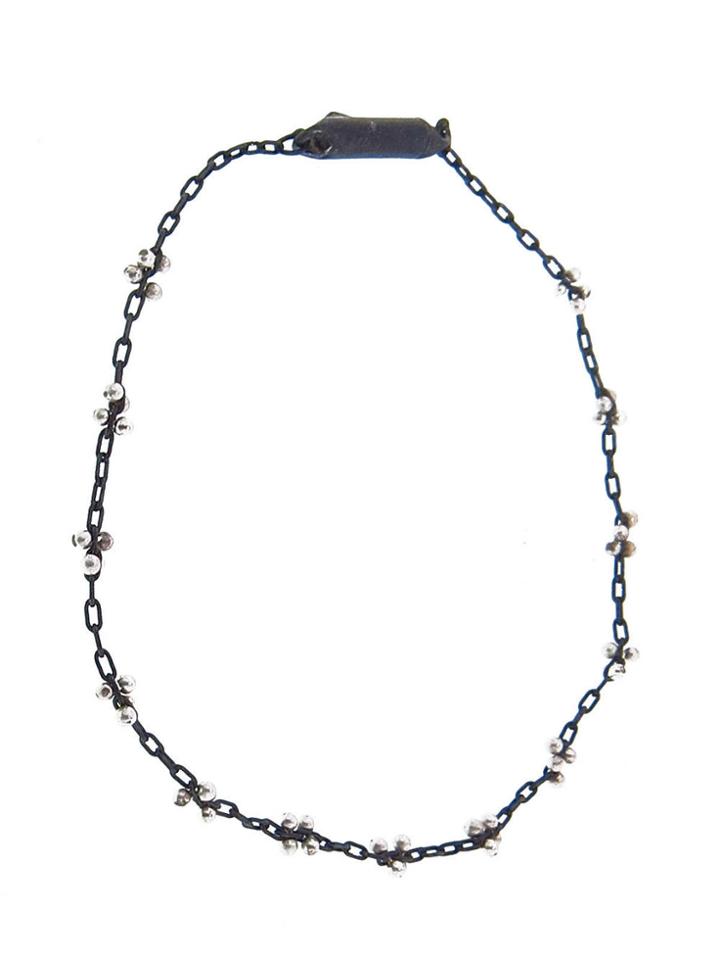 Ten Thousand Things Handmade Bead Bracelet In Oxidized Sterling Silver