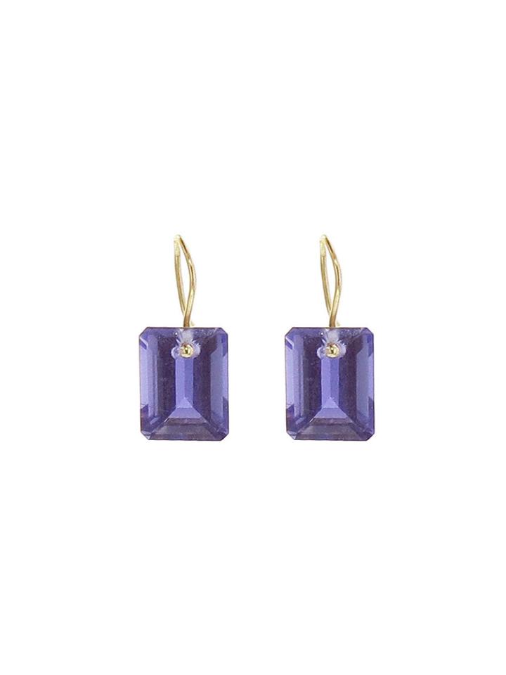 Bruml Iolite Rectangle Earrings
