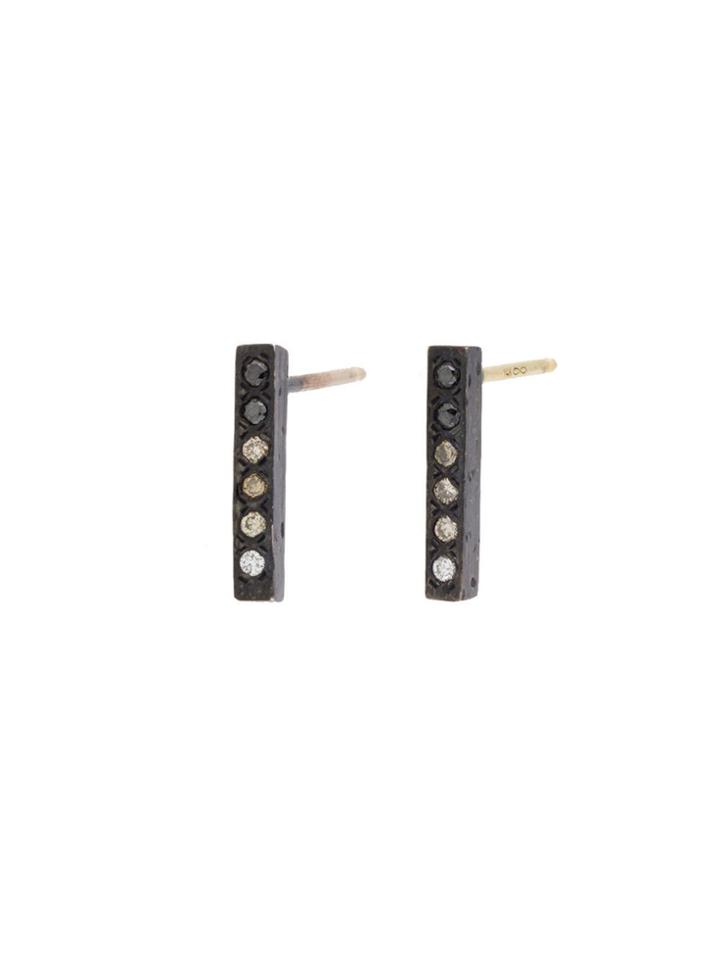 Ariko Lava Bar Studs With Diamonds