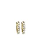 Jude Frances Pave Diamond Huggies In Yellow Gold