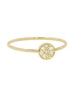 Jennifer Meyer Yellow Gold Diamond Circle Stacking Ring