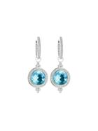 Jude Frances Sky Blue Topaz And White Sapphire Earrings Charms - Sterling Silver