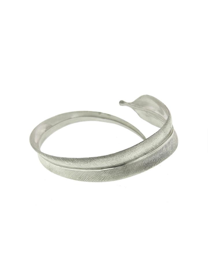 Annette Ferdinandsen Textured Feather Bangle - Sterling Silver