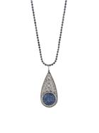 Sydney Evan Diamond And Sapphire Teardrop Eye Pendant