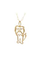 Yayoi Forest Eddie' Charm In Yellow Gold With Diamond Eyes