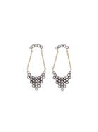 Yannis Sergakis Blackened Charni?res Earrings With Diamonds - Yellow Gold