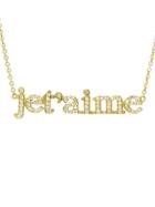 Jennifer Meyer Je T'aime Statement Necklace With Diamonds - Yellow Gold