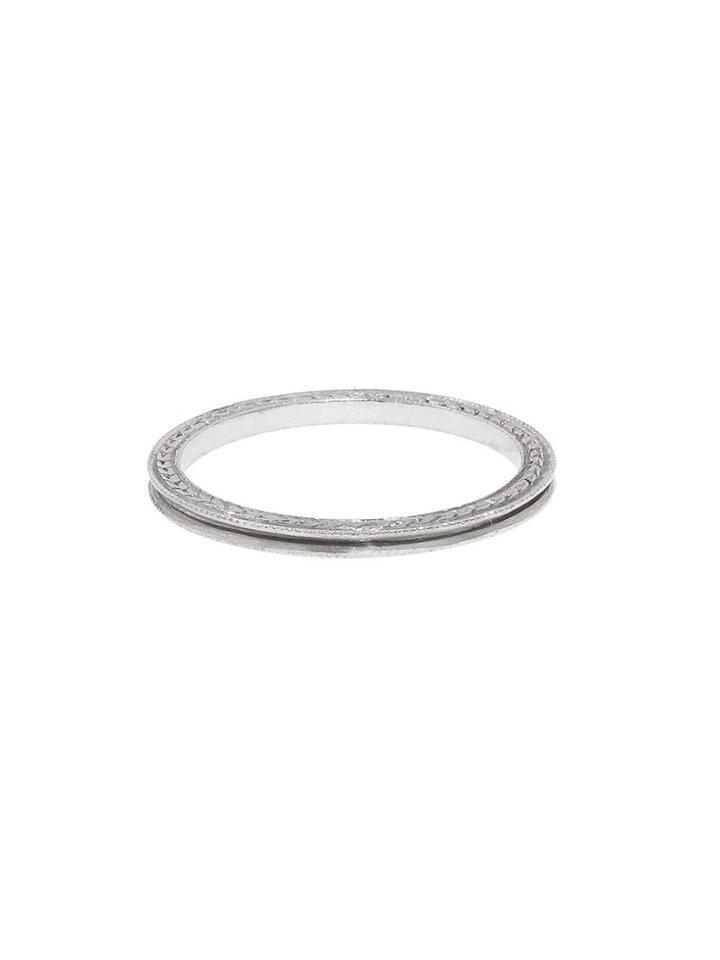 Cathy Waterman Double Milgrain Band - Platinum