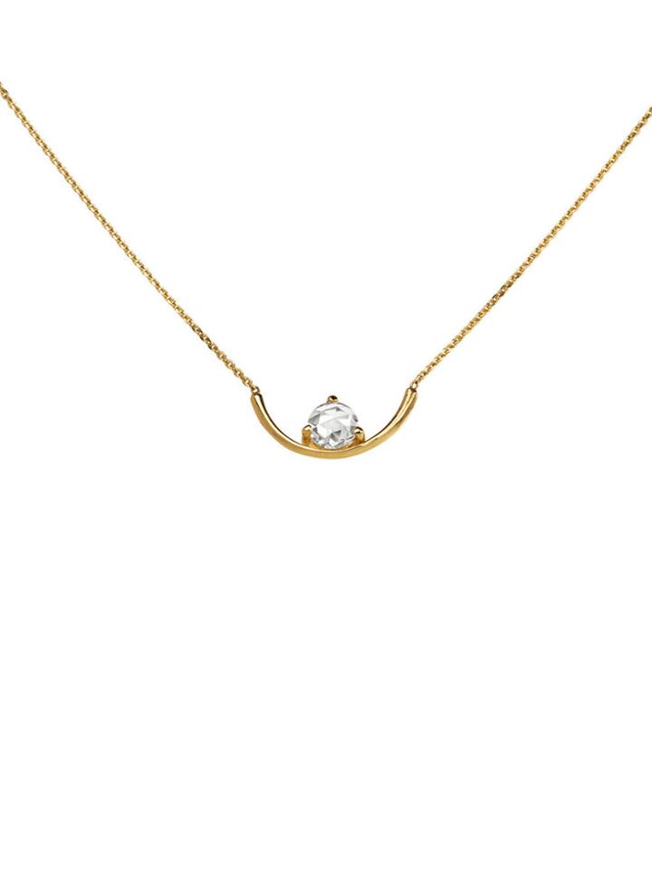 Wwake Diamond Arc Necklace