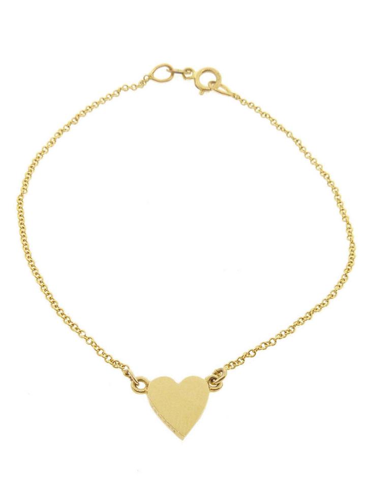 Jennifer Meyer Designer Jewelry Heart Bracelet - Yellow Gold