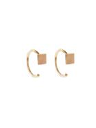 Melissa Joy Manning Solid Square Hug Earrings - Gold