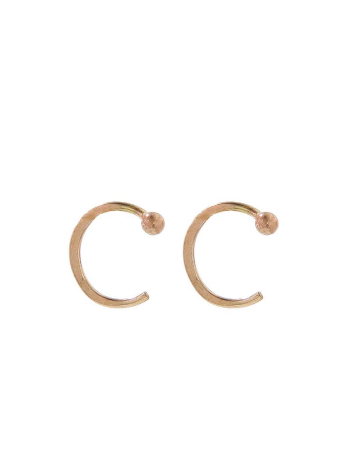 Melissa Joy Manning Small Hug Earrings - Yellow Gold