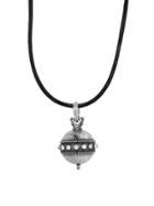 Erica Molinari Plain Silver Orb With Diamonds