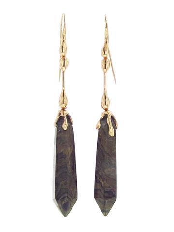 Lucifer Vir Honestus Boulder Opal Earrings
