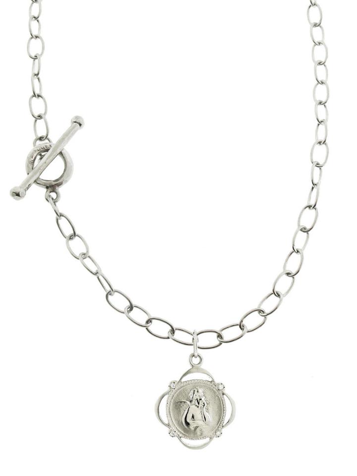 Cathy Waterman Framed Angel Pendant - Classics - Platinum