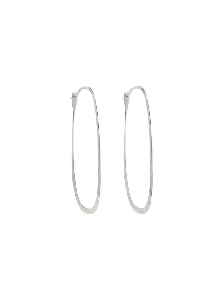 Melissa Joy Manning Elliptical Hoop - Sterling Silver