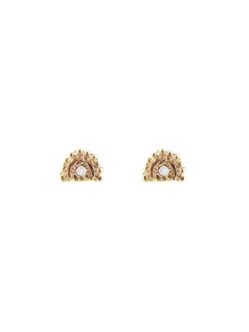 Yayoi Forest Dawn Stud Earrings - Yellow Gold