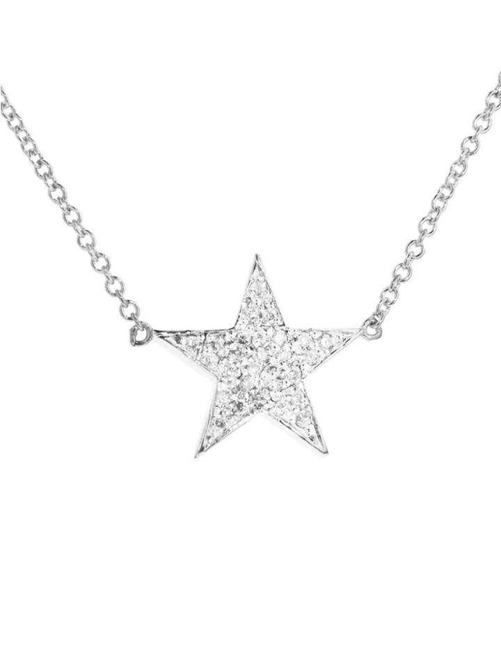Jennifer Meyer Diamond Lucky Star Necklace - White Gold