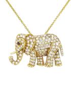Jennifer Meyer Diamond Elephant Pendant - Yellow Gold