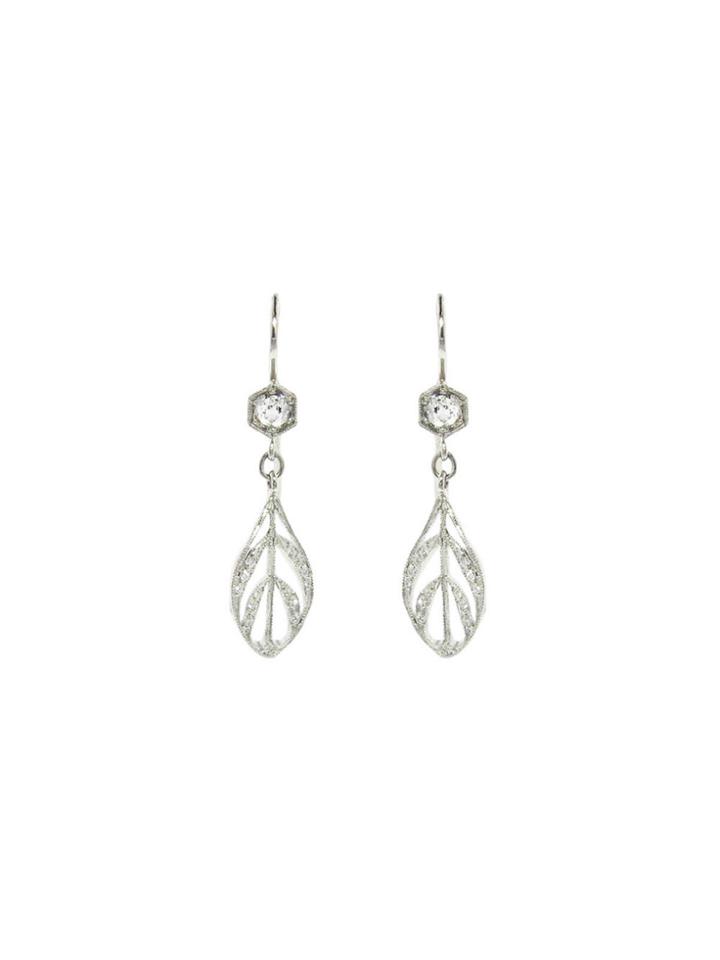 Cathy Waterman Peacock Feather Earrings