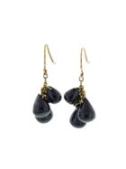 Ten Thousand Things Black Onyx Cluster Earrings In Yellow Gold