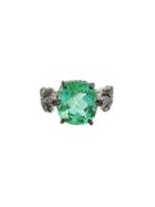 Cathy Waterman Emerald Leafside Ring - Platinum