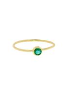 Jennifer Meyer Tiny Emerald Ring - Yellow Gold