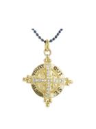 Erica Molinari Large Double Maltese Latin Charm With Diamonds - 14 Karat Gold