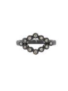 Yasuko Azuma Brown Diamond Open Ring - Sterling Silver