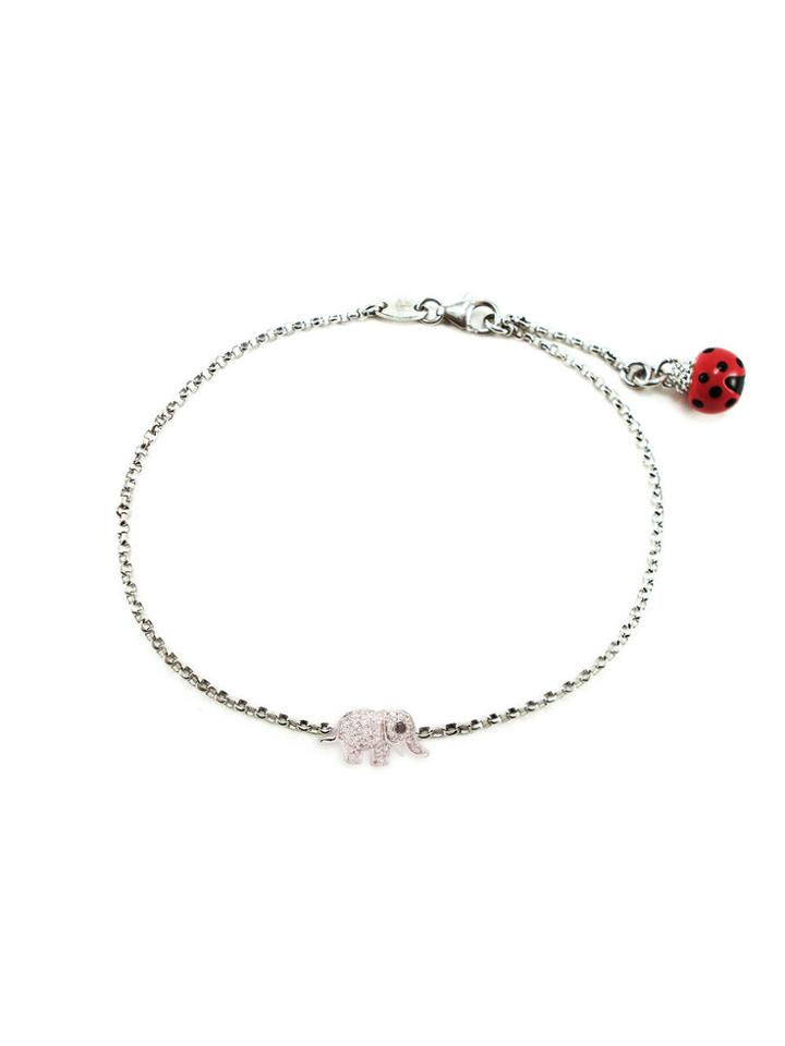 Pippo Perez Elephant Bracelet With Diamonds - White Gold