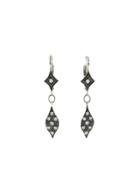 Cathy Waterman Small Blackened Acorn Drop Earrings With Diamonds