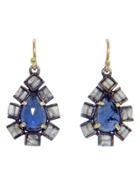Nak Armstrong Iolite And Labradorite Mosaic Teardrop Earrings